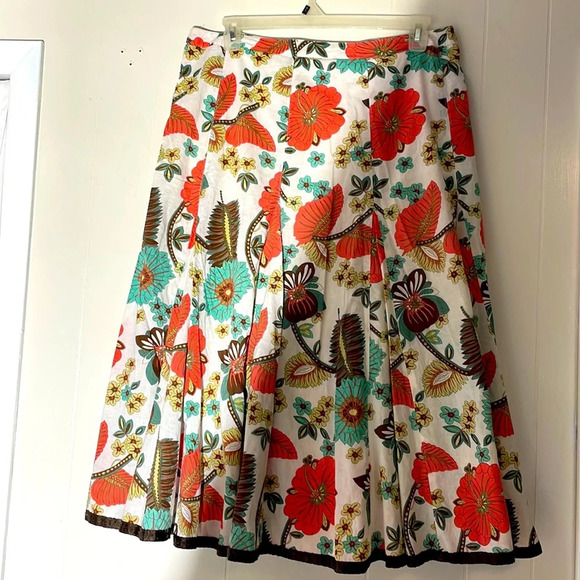 NY Collection floral flared Skirt - Picture 1 of 7